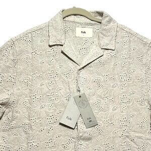 Folk Casual Button Down Shirt in Cream